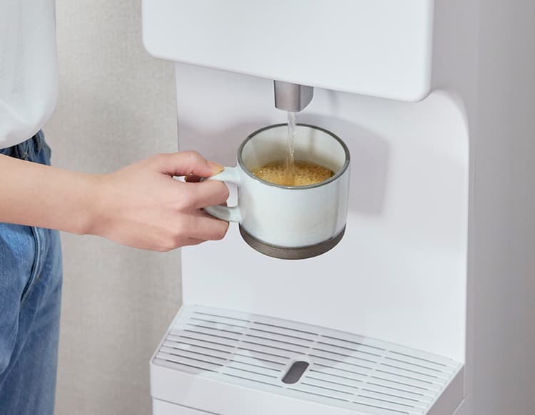 再加熱モードで、
 約90℃の温水がすぐに使える